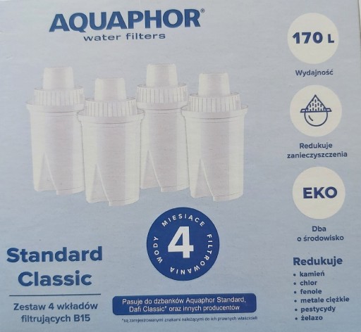 Zdjęcie oferty: Filtr Aquaphor Standard Classic (B15) - 4 sztuki