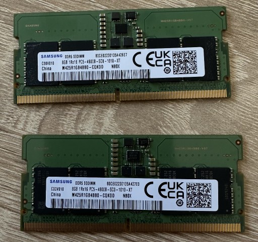 Zdjęcie oferty: DDR5 SODIMM 8GB (PC%-4800B-SCO-1010-XT) - 2 sztuki