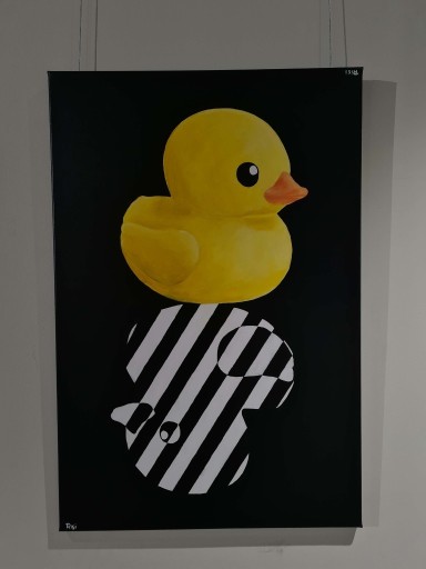 Zdjęcie oferty: Komplet 2 Obrazów ,,Kaczusie'' Płótno 60x90 + A4 Unikat Handmade