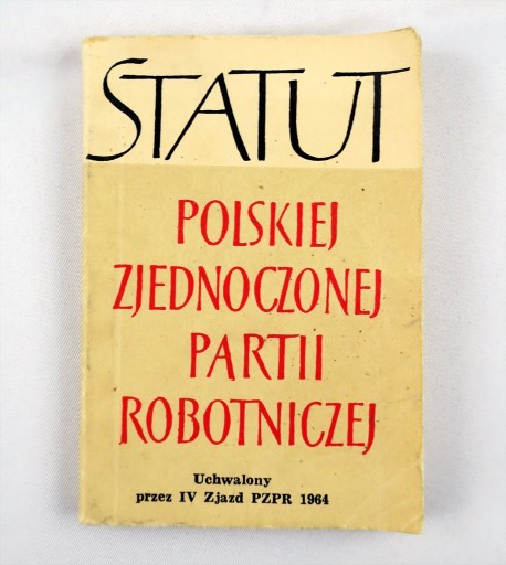 Zdjęcie oferty: Statut PZPR 1965 wydany 1965 Kieszonkowy