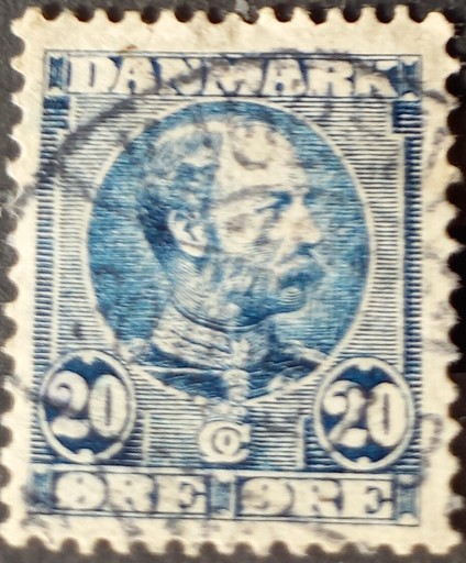 Zdjęcie oferty: Znaczek pocztowy Dania 1904/05r Król Christian IX.