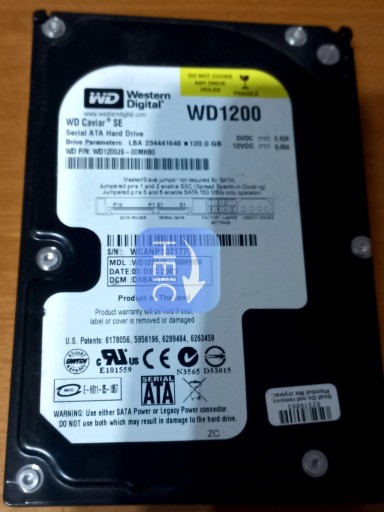 Zdjęcie oferty: Dysk twardy HDD WD 120GB  SATA 