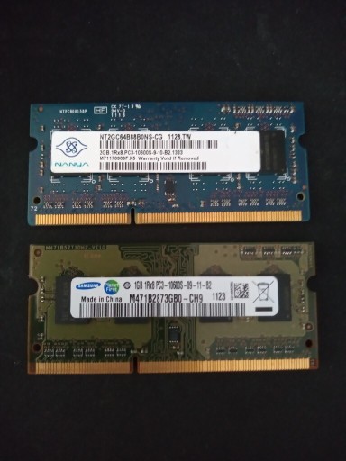 Zdjęcie oferty: 3gb ram SODIMM DDR3 1333mhz