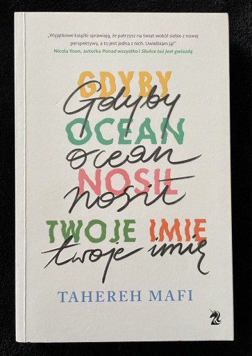 Zdjęcie oferty: Gdyby ocean nosił twoje imię. Tahereh Mafi.