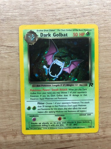 Zdjęcie oferty: Karta Pokemon Dark Golbat Holo Team Rocket 7/82