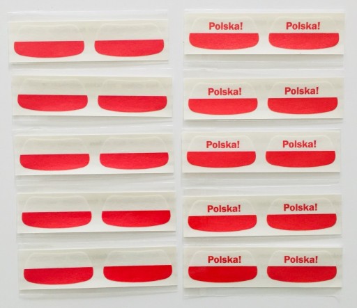 Zdjęcie oferty: Naklejki na ciało Polska flaga biało-czerwona x10
