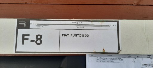 Zdjęcie oferty: Listwa na drzwi fiat Punto ll 5D