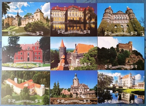 Zdjęcie oferty: Zamki i Pałace Dolnego Śląska 9 sztuk