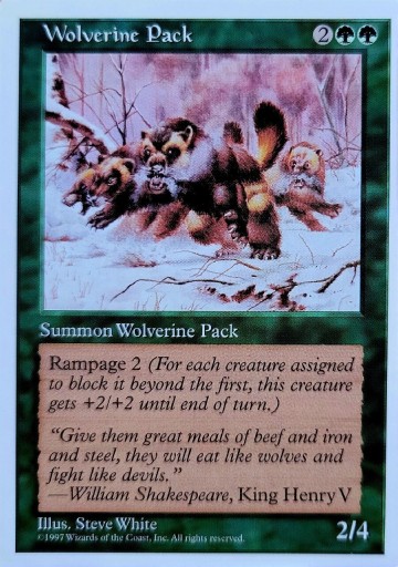 Zdjęcie oferty: MTG - Wolverine Pack - 5th Edition