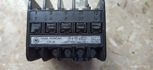 Zdjęcie oferty: Stycznik RADE KONCAR CN 16 220V