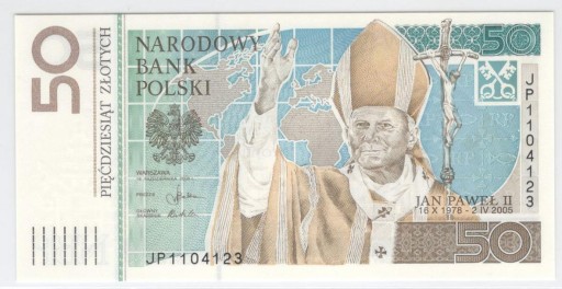 Zdjęcie oferty: 50 zł 2006 - Jan Paweł II - stan 1