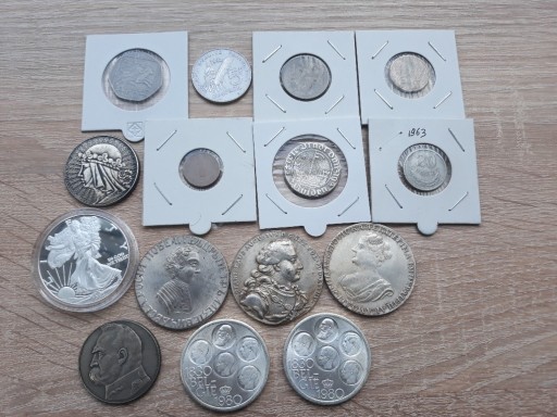 Zdjęcie oferty: zestaw 15 różnych monet z kolekcji od złotówki