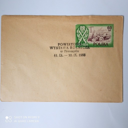 Zdjęcie oferty: Koperta stempel Powiat.Wyst.Rol. Przemyśl 1955