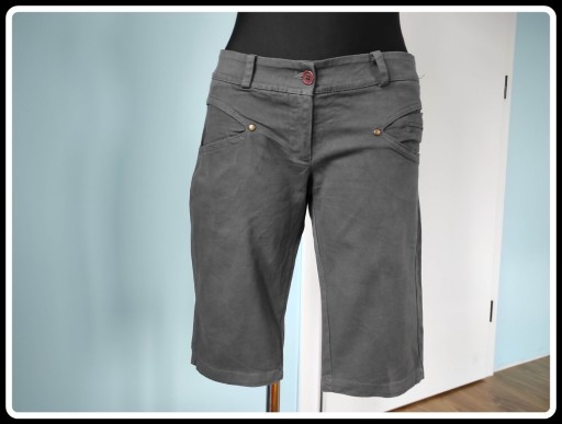 Zdjęcie oferty: Grafitowe spodenki jeansowe 38 M damskie