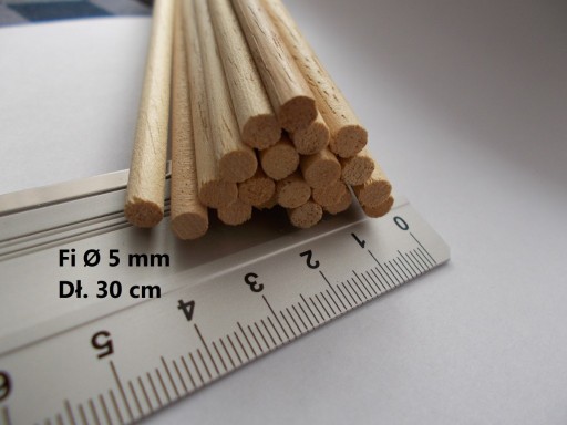 Zdjęcie oferty: Kołek walec drewniany balsa 5mm 20 szt modelarstwo