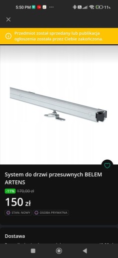 Zdjęcie oferty: System do drzwi przesuwnych BELEM ARTENS