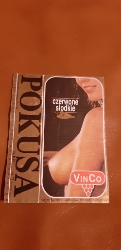 Zdjęcie oferty: Etykieta po winie POKUSA (jabol, bełt, alpaga...)