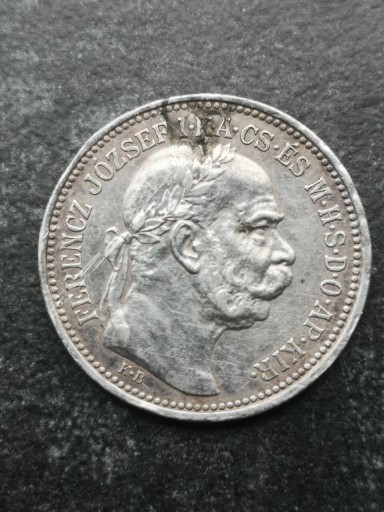 Zdjęcie oferty: 1 korona 1915r. Austro Węgry srebro ładna 