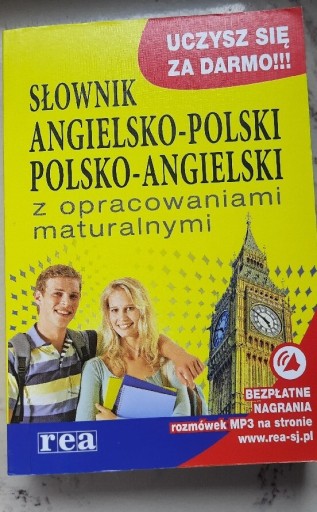 Zdjęcie oferty: Słownik POLSKO-ANGIELSKI rea z opracowaniami 