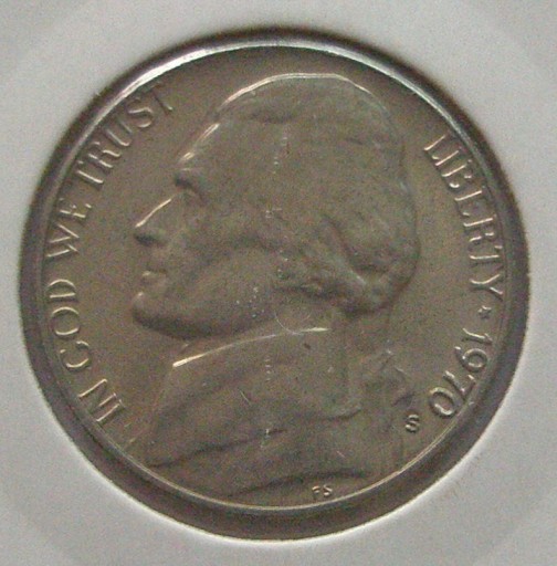 Zdjęcie oferty: USA 5centów 1970 S, stan 1 , menniczy.