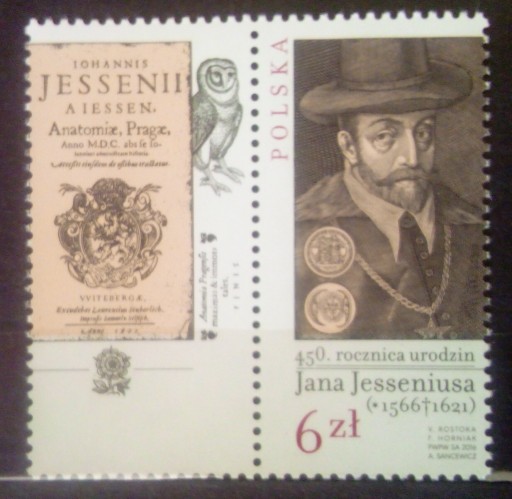 Zdjęcie oferty: 4695 ** pw + zn odwrotka . Jana Jesseniusa 2016 