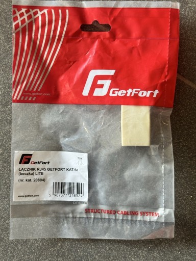 Zdjęcie oferty: ŁĄCZNIK RJ45 GETFORT CAT.5e (beczka) RJ45-G / RJ45-G LITE