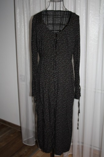 Zdjęcie oferty: sukienka czarna groszki midi wiązania
