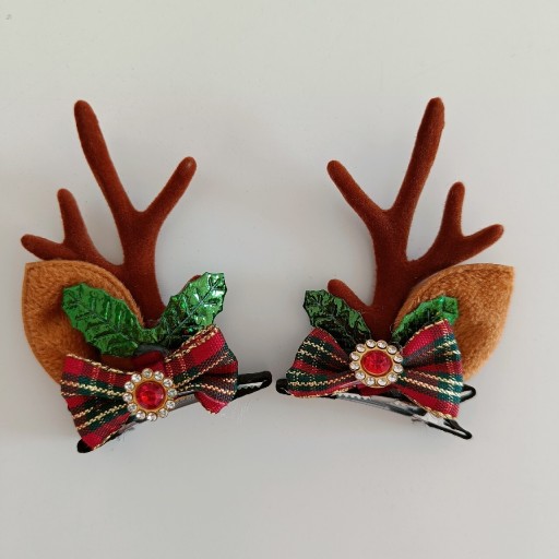 Zdjęcie oferty: Świąteczne spinki do włosów  na Mikołaja, Wigilię, Xmas