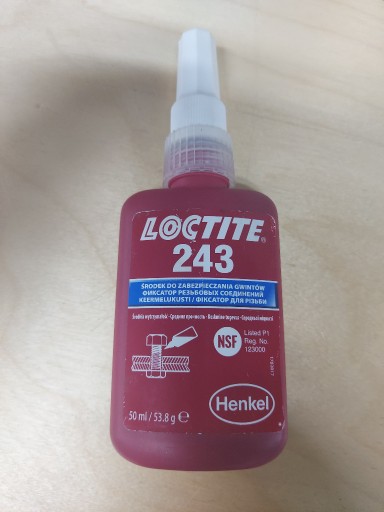 Zdjęcie oferty: Klej do gwintów Loctite 243   50ml  Cena za 2 szt 