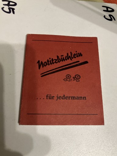 Zdjęcie oferty: notes zabytkowy vintage NOTITZBUCHLEIN fur jederma