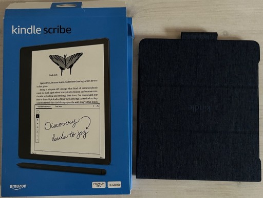 Zdjęcie oferty: Kindle Scribe 2022 + Oryginalne etui Amazon niebieskie