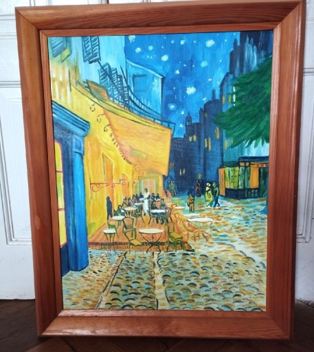 Zdjęcie oferty: "Kawiarenki Van Gogha"olej, 50x65 w ramie