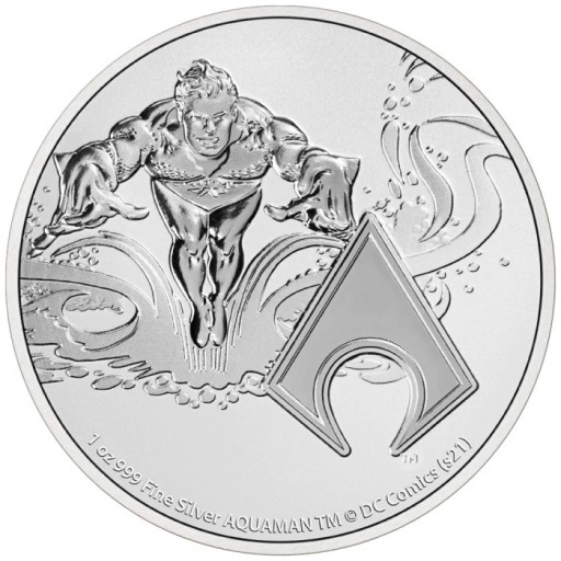 Zdjęcie oferty: Srebrna moneta DC Comics Aquaman 2022 1 uncja