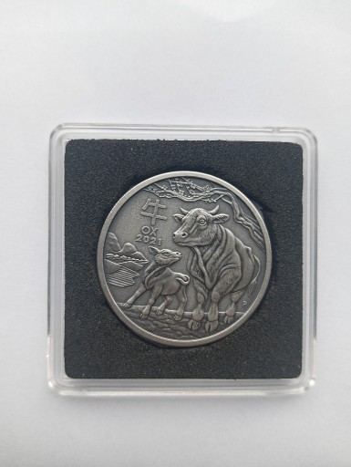 Zdjęcie oferty: Moneta srebrna Lunar III Rok Bawoła 2021, 1/2 oz