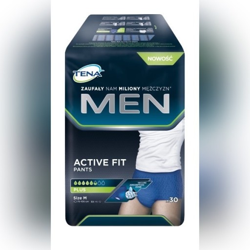 Zdjęcie oferty: Pieluchomajtki TENA MEN Pants Active Fit M 30 szt.