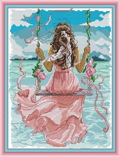 Zdjęcie oferty: Zestaw do haftu krzyżykowego "Dziewczyna nad morzem"