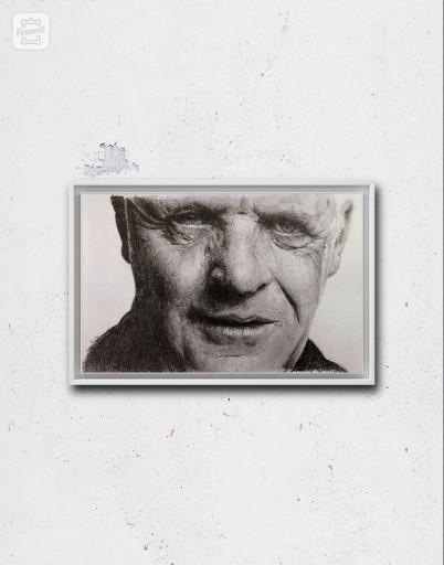 Zdjęcie oferty: Portret Anthony Hopkins, format a4 w ramce.