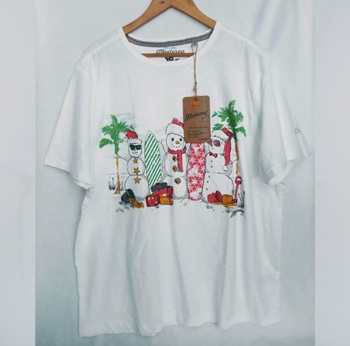 Zdjęcie oferty: Koszulka XL bałwany świąteczna Mantaray T-shirt