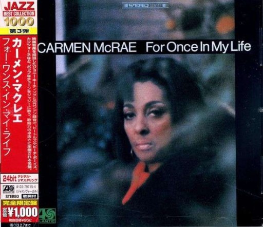 Zdjęcie oferty: CARMEN McRAE - FOR ONCE IN MY LIFE