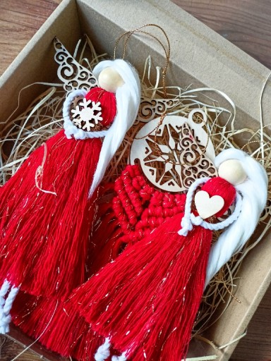 Zdjęcie oferty: Świąteczny box ozdoby świąteczne hand made makrama