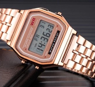 Zdjęcie oferty: Zegarek cyfrowy retro vintage rose gold