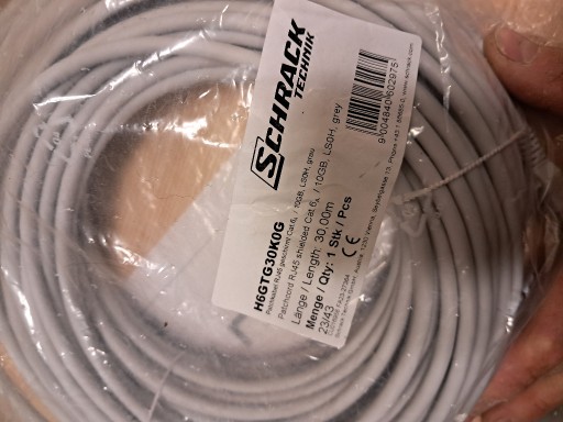 Zdjęcie oferty: Kabel sieciowy,komputerowy kat6a 30m 10GB