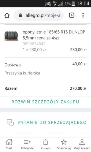 Zdjęcie oferty: Sprzedam opony letnie 