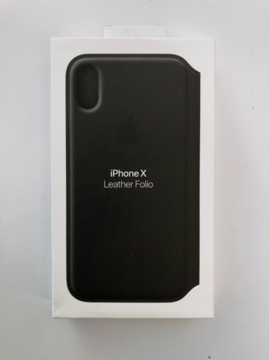Zdjęcie oferty: Etui  Apple iPhone X Leather Folio black MQRV2ZM/A