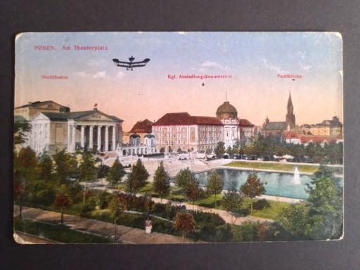 Zdjęcie oferty:  Posen Poznań Am Theaterplatz 1917 rok.