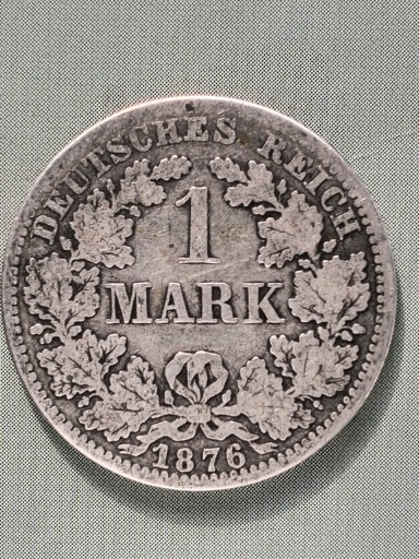 Zdjęcie oferty: 1 marka 1876 A  srebro 