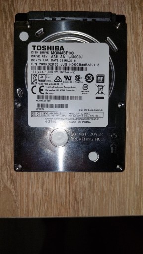 Zdjęcie oferty: Dysk HDD Toshiba MQ04ABF100 1TB SATA III 2,5"