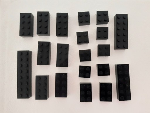 Zdjęcie oferty: Klocki Lego brick czarne 2x2 2x3 2x4 2x6 2x8