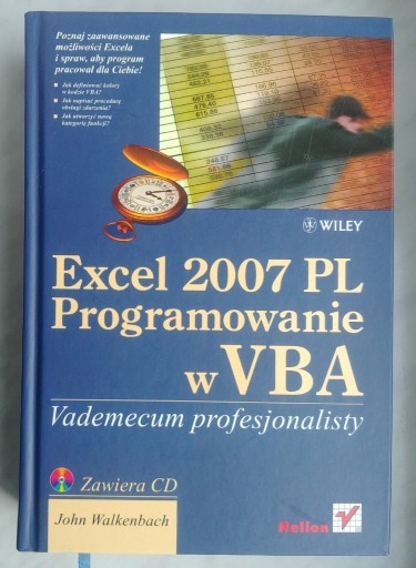 Zdjęcie oferty: Excel 2007 PL Programowanie w VBA Vademecum prof