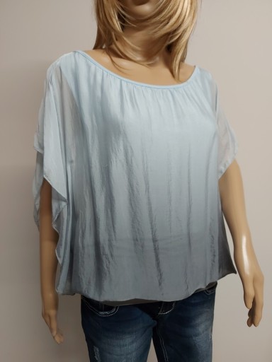 Zdjęcie oferty: Made in Italy włoska Bluzka ombre jedwab silk L XL